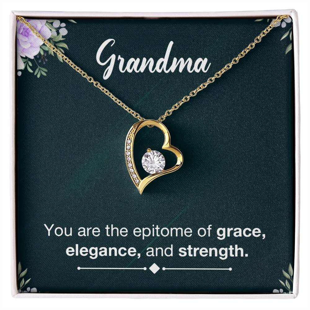 Beautiful Heart Necklace for Grandma - Thoughtful Gift from Grandkids - Perfect for Birthdays, Mother's Day & Family Celebrations