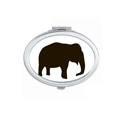DIYthinker Black Elephant Cute Animal Portable Folding Mirror - Double Sided Handheld Makeup Mirror for Travel, Home Vanity & Gift Ideas