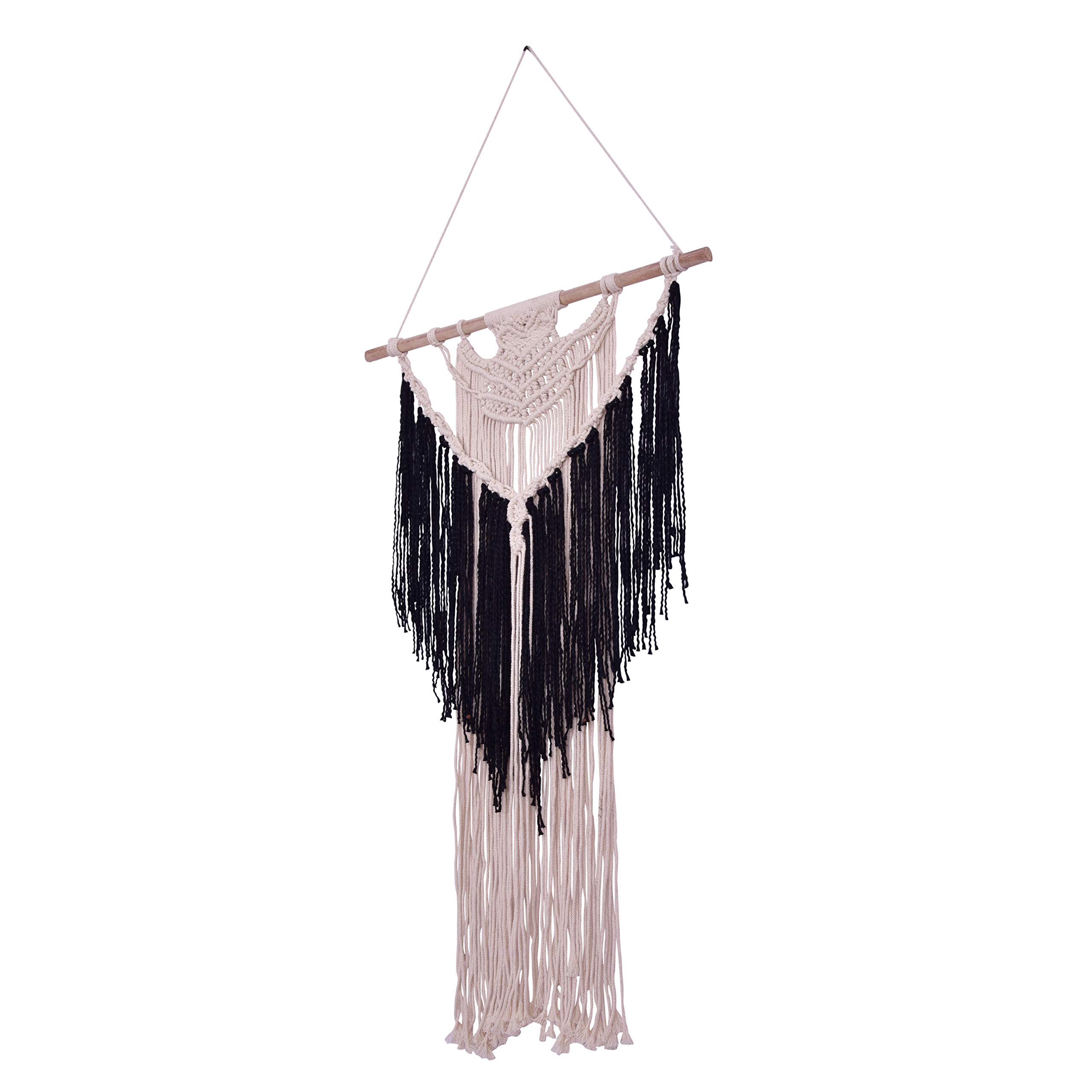 Handmade Macrame Wall Hanging - Boho Chic Woven Wall Decor with Geometric Patterns for Home, Bedroom, Apartment & Dorm Room - Perfect for Living Room Decor, Nursery Accent & Bohemian Style Interior Design
