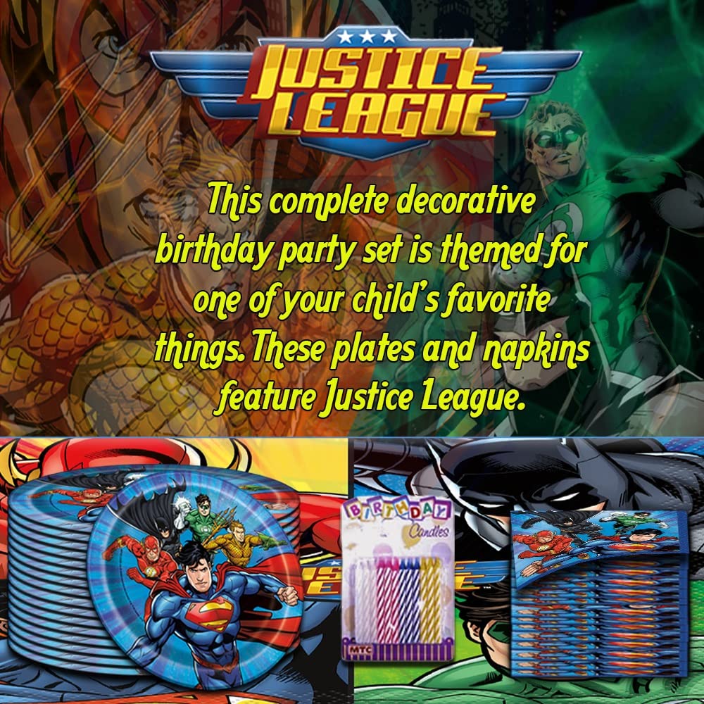 Justice League Happy Birthday Party Supplies Set - 16 Pack 7