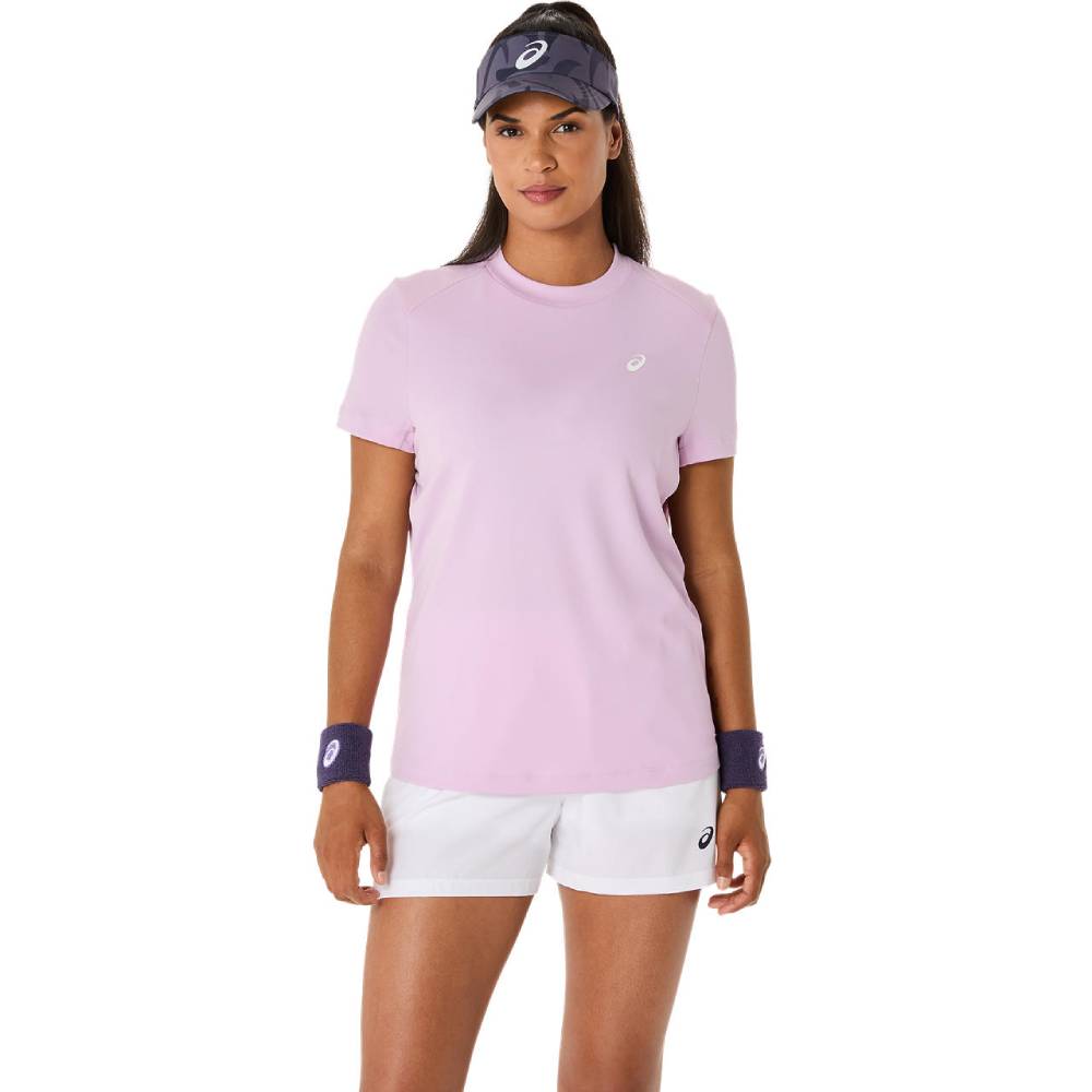 ASICS Women's Tennis Court SS Top - Light Ube Color Short Sleeve Athletic Shirt for Women | Perfect for Tennis, Gym & Casual Wear