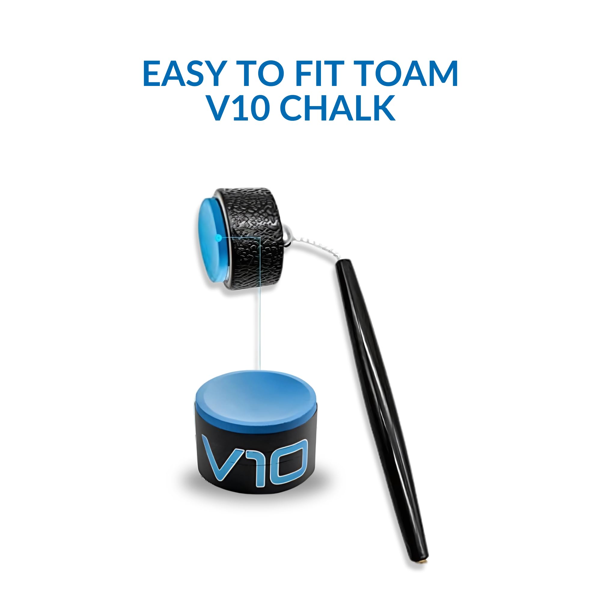 TAOM V10 Premium Blue Pool Chalk - 1 Cube for Smooth Billiard & Snooker Play - Perfect for Professional Players & Home Game Rooms