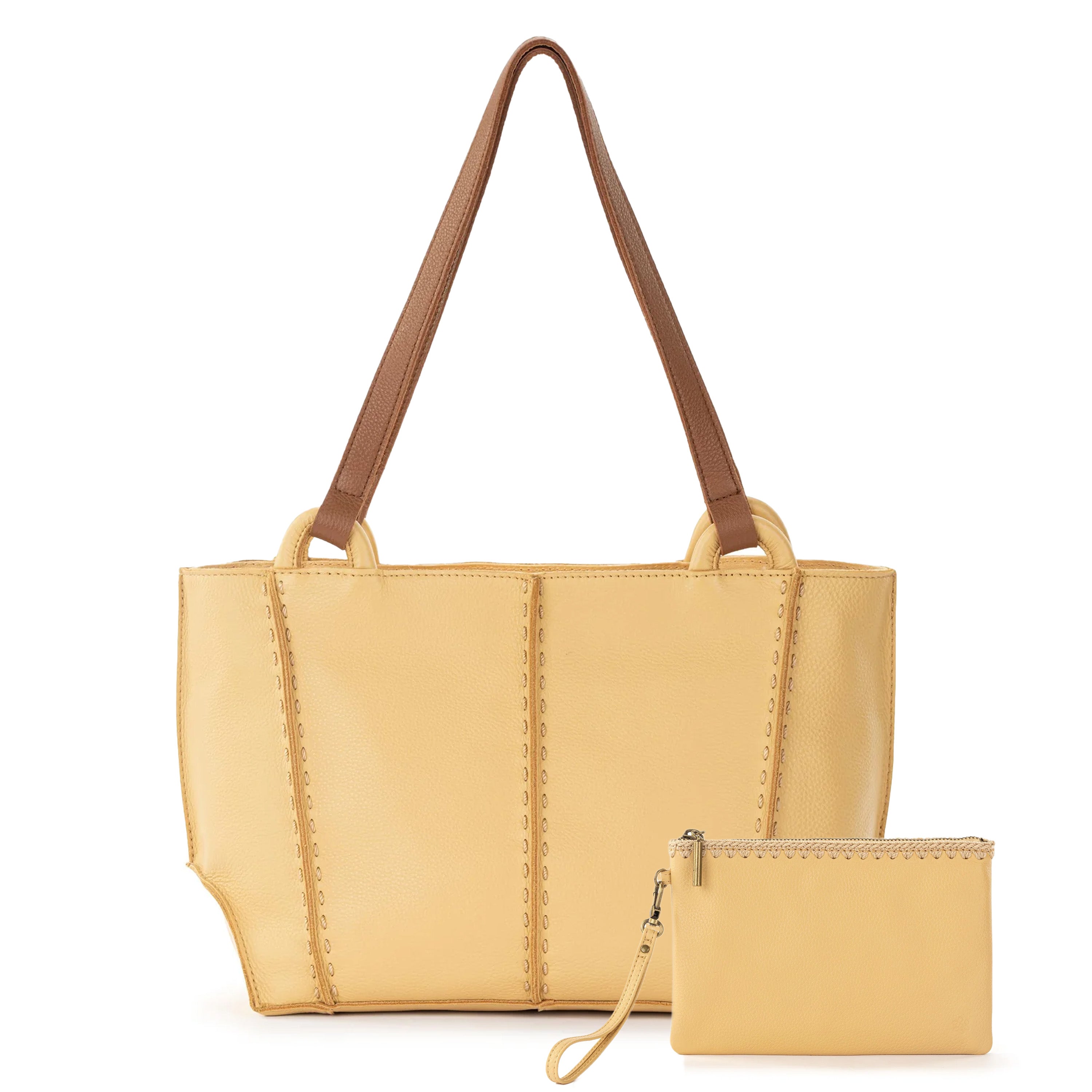 Los Feliz Satchel & Vita Wristlet Gift Set - Premium Leather Handbag & Wallet Combo for Women - Perfect for Work, Travel & Everyday Use
