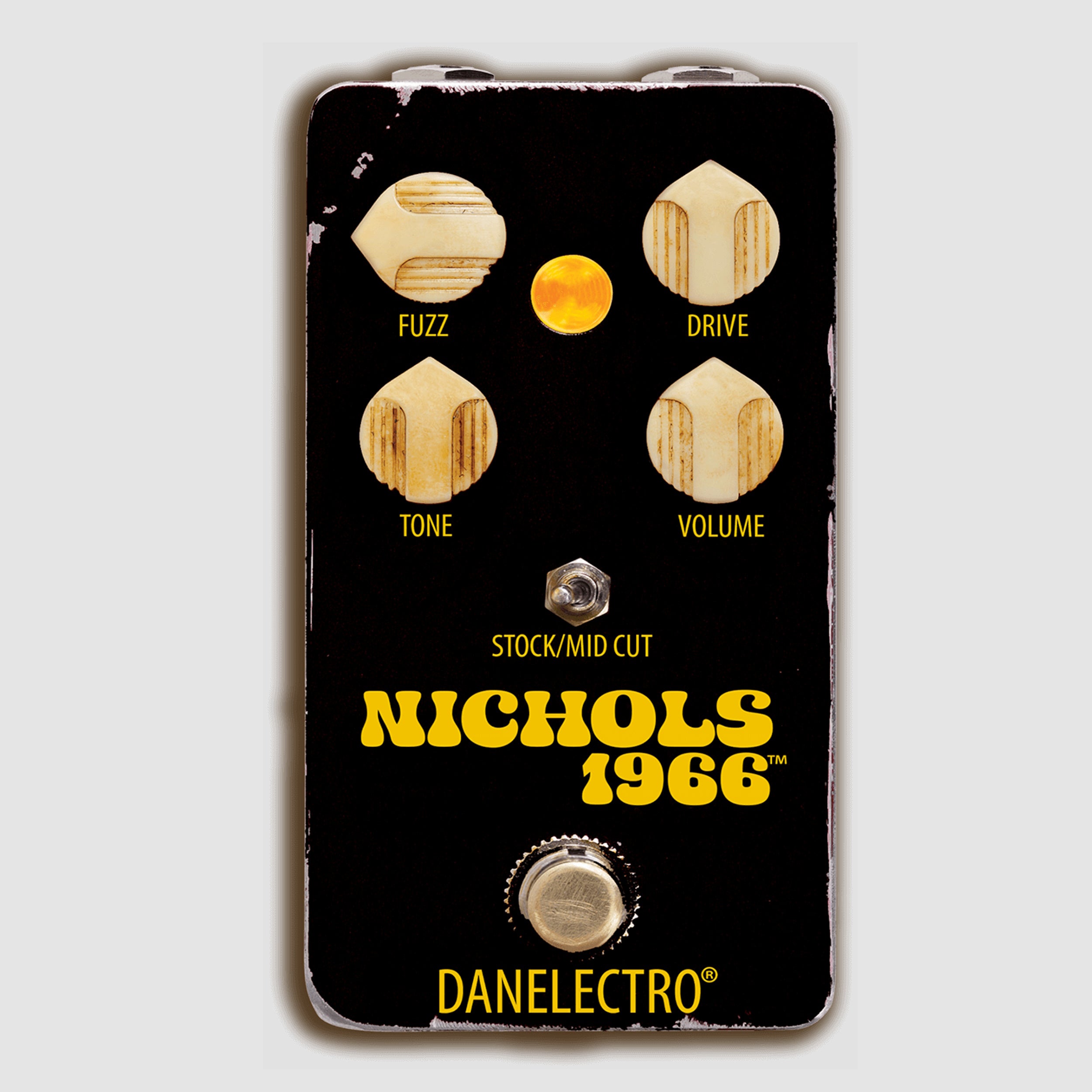 Danelectro Nichols 1966 Fuzz Overdrive Pedal - Vintage Guitar Effects for Rock, Blues & Indie Music - Perfect for Stage & Studio Recording