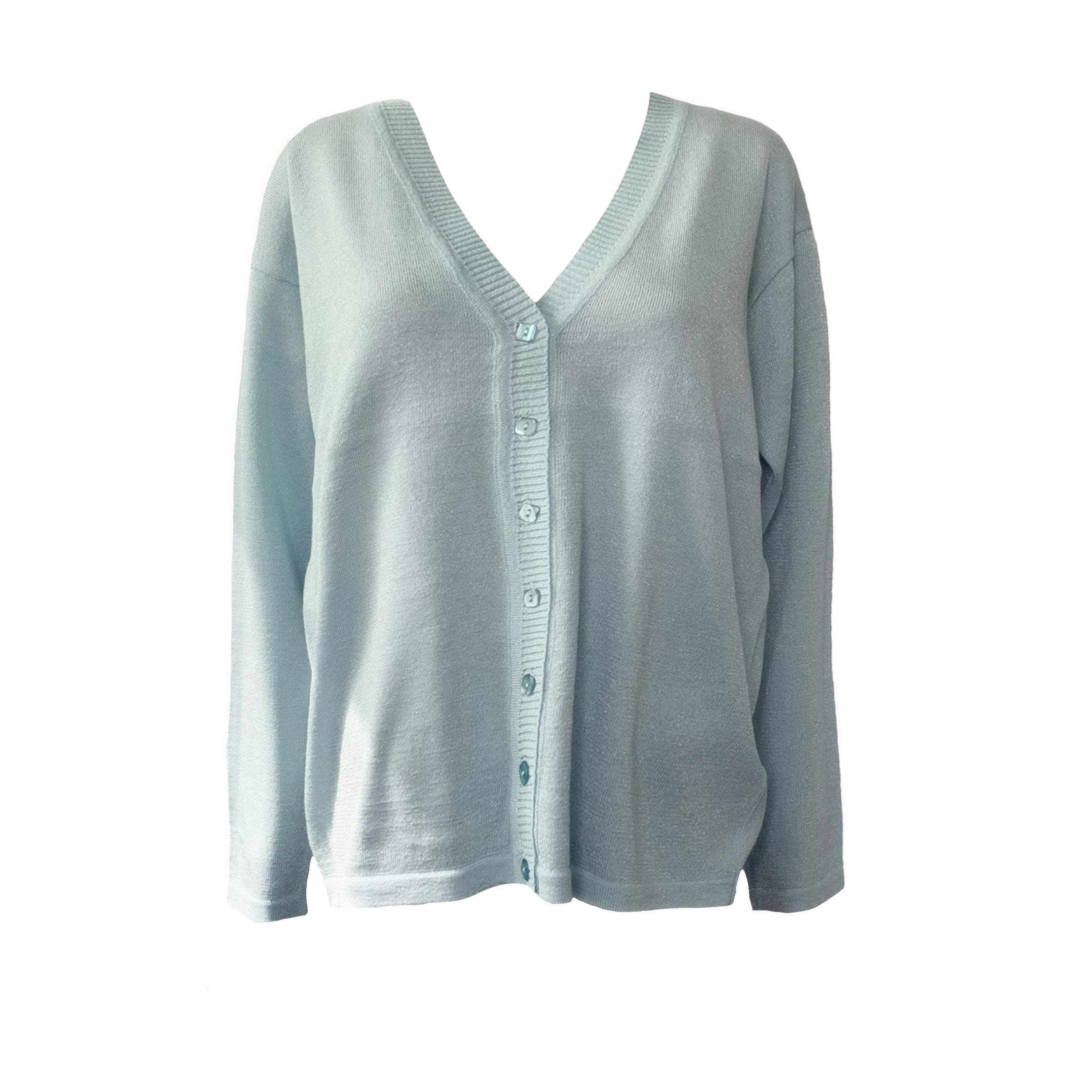 Women's Metallic Glitter Button Down Cardigan Sweater - Shiny Bling Party Wear for Evening Out, Date Night & Special Occasions