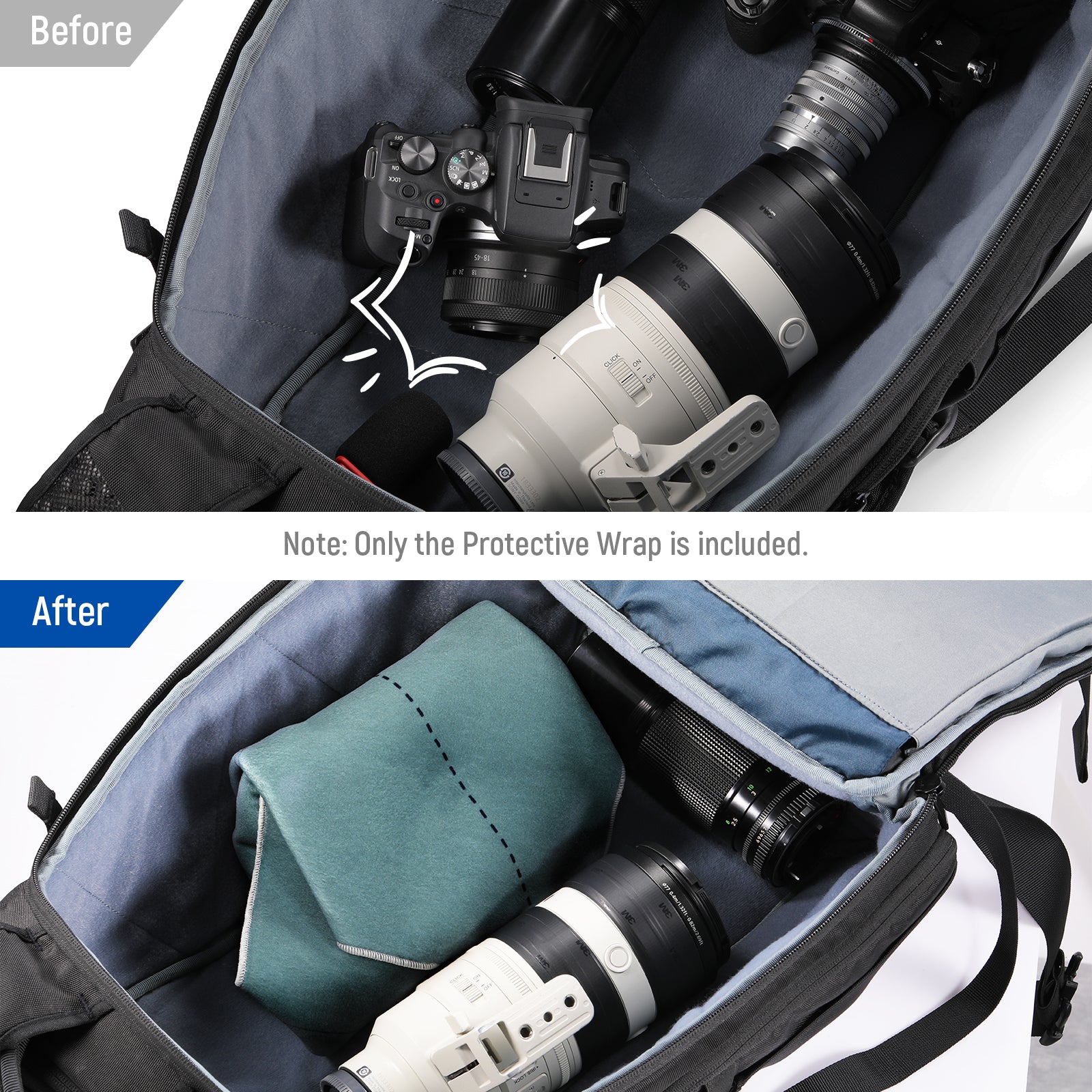 NEEWER PB015/PB016 Camera Lens Protective Wrap - Self-Adhesive Scratch Resistant Cover for DSLR, Mirrorless Cameras - Perfect for Travel, Storage & Outdoor Photography Protection