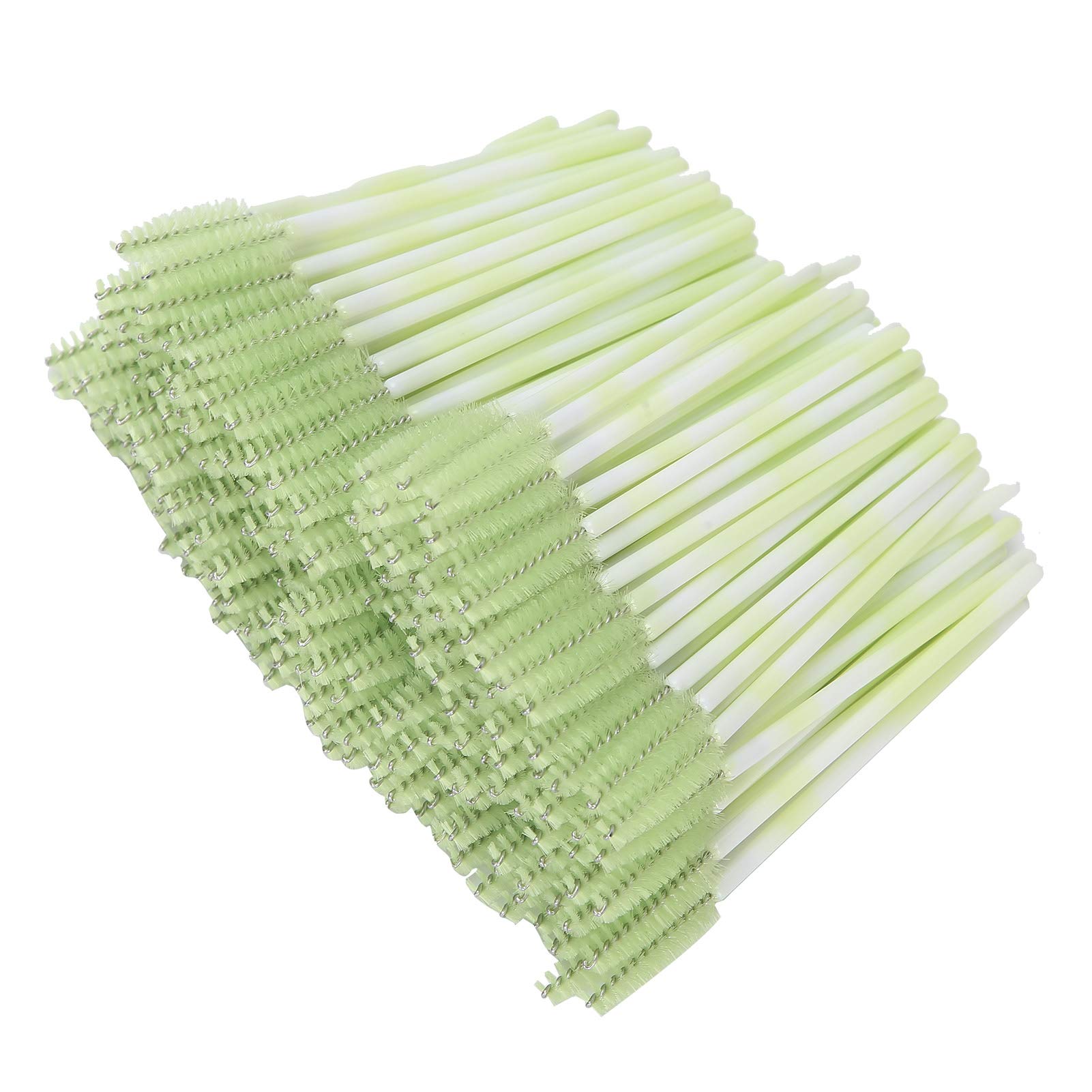 200pcs Green Mascara Wands - Disposable Lash Brushes for Eyelash Extensions, Makeup Application & Travel | Portable Spoolie Applicators for Professional & Home Use