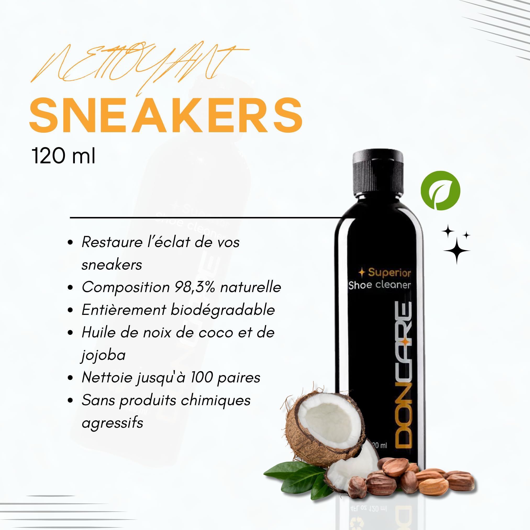 Premium DonCare Kit Sneaker & Shoe Cleaner - Brushes, Cleaning Solution, Microfiber Towel & Storage Case - Perfect for Sneakers, Athletic Shoes & Casual Footwear Care