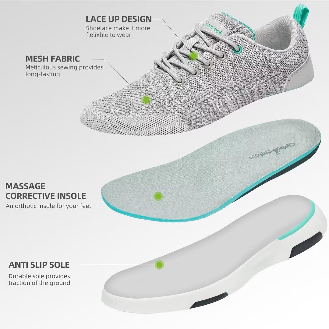 OrthoComfoot Women's Orthopedic Sneakers for Plantar Fasciitis Relief - Comfortable Arch Support Walking Shoes with Orthotic Insoles - Supportive Casual Sneakers for Foot & Heel Pain - Perfect for Work, Travel & Daily Walking