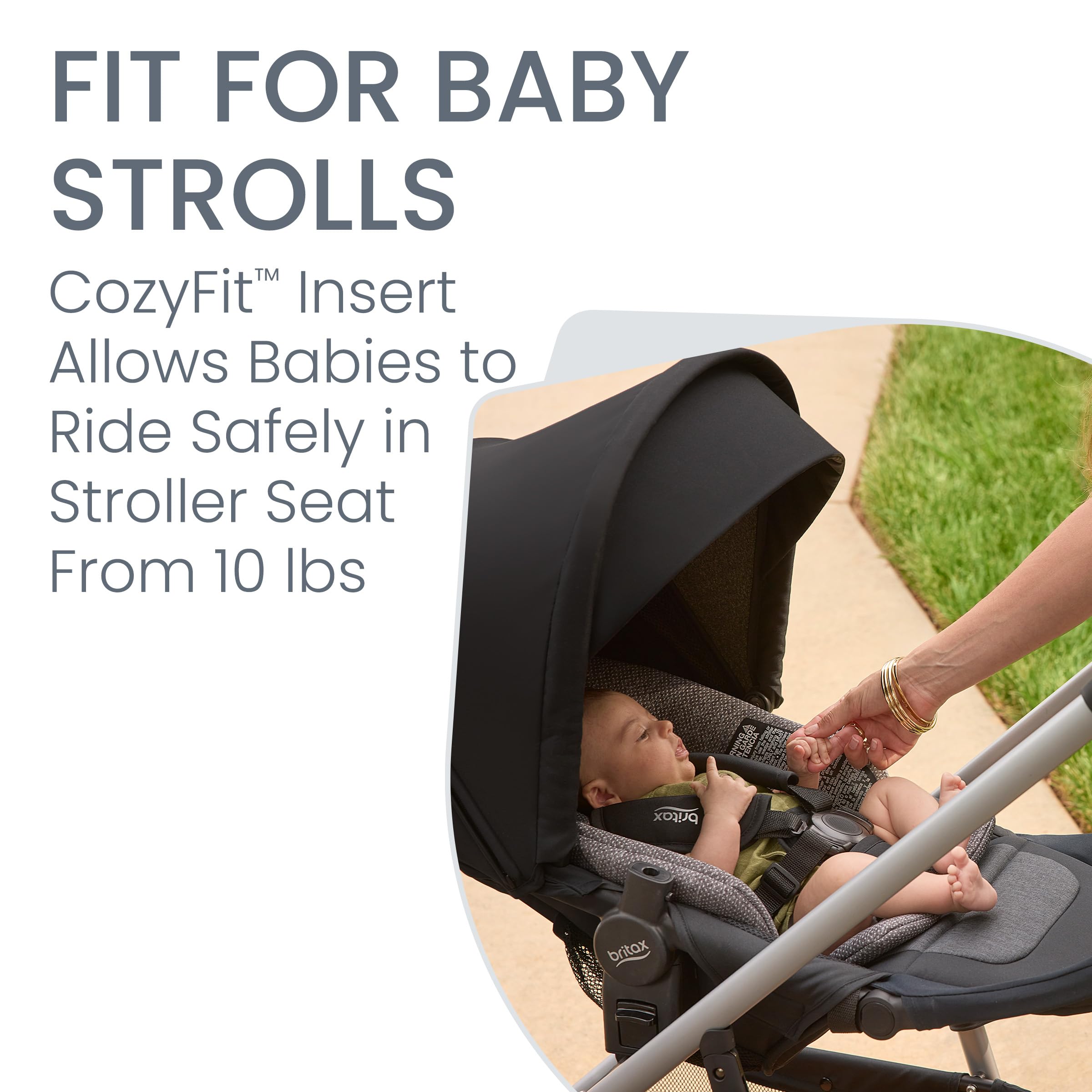 **Britax Grove™ Modular Stroller – Lightweight Travel Stroller with CozyFit™ Insert & Bumper Bar | 6 Riding Modes | SafeWash Fabric | Pindot Onyx Design | Perfect for City Walks, Travel & Everyday Use**