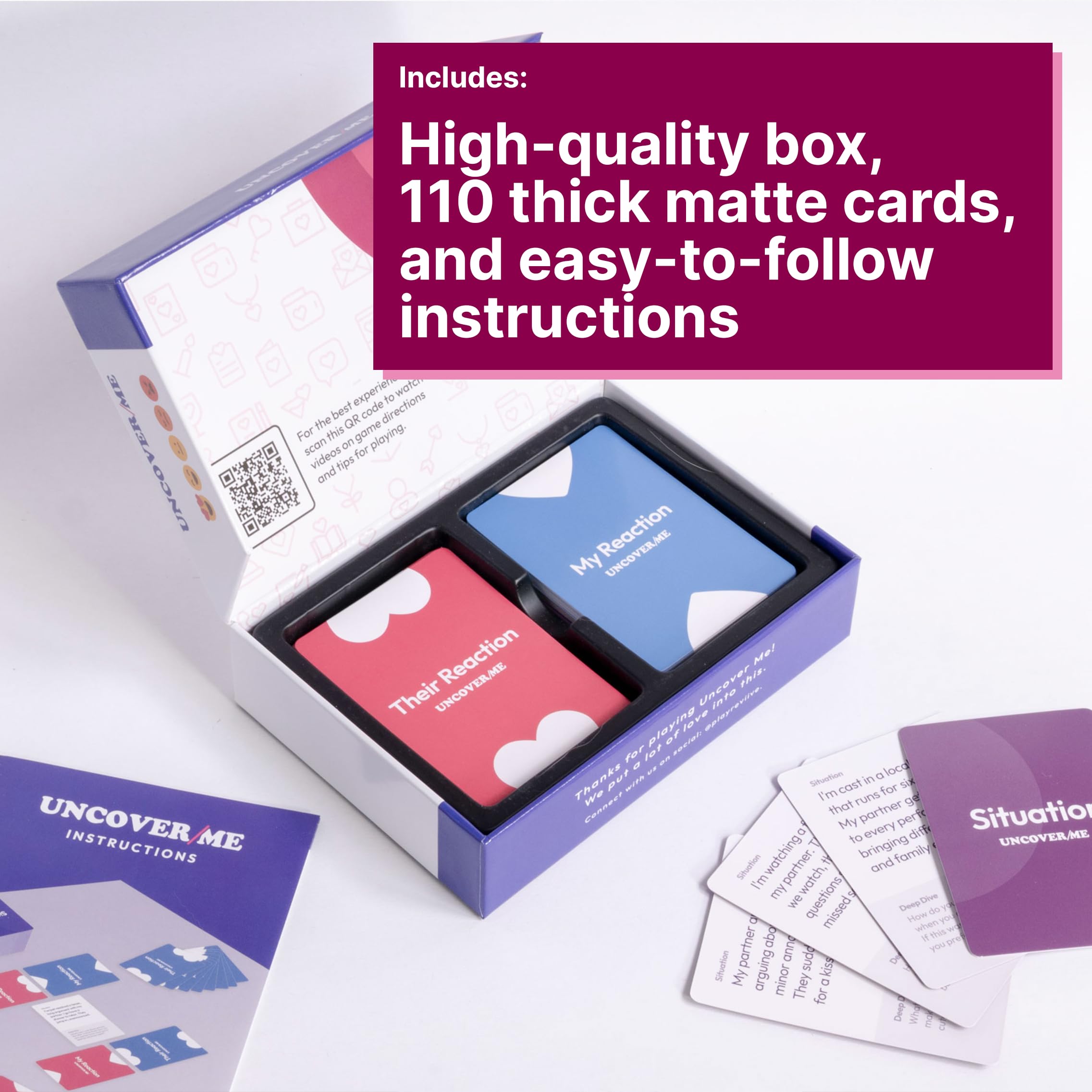 Uncover Me: Interactive Adult Card Game for Couples & Friends - Date Night, Party, Communication & Conversation Starter for Intimate Gatherings & Social Events