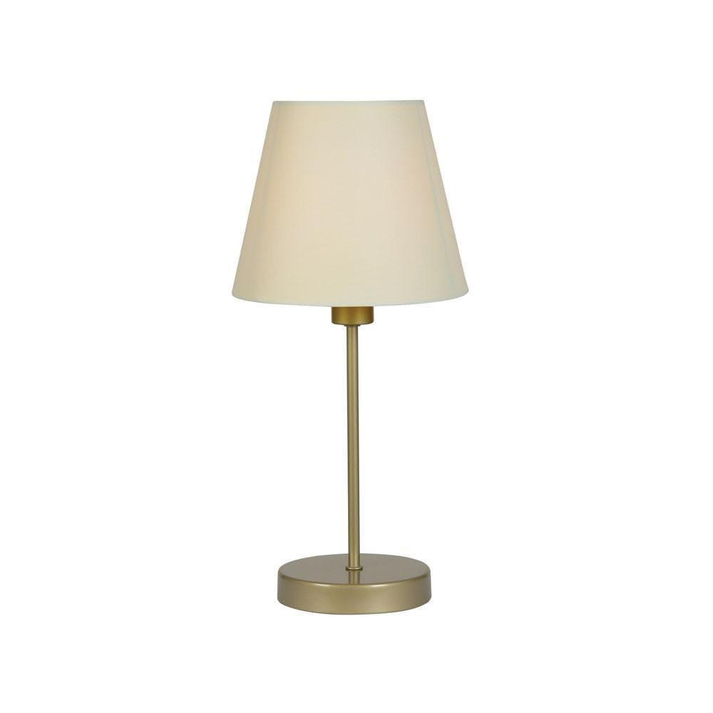 Alina Large Brass Table Lamp with Cream Shade - Vintage Style Desk Lamp for Living Room, Bedroom & Office Decor