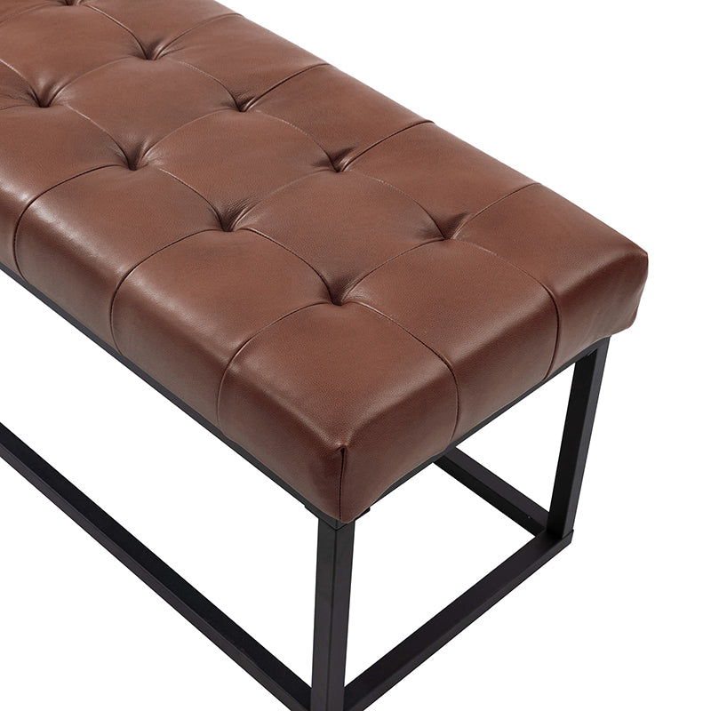 Rosana Genuine Leather Multi-Functional Storage Bench with Cushion Top - Perfect for Entryway, Bedroom, or Living Room Seating and Storage