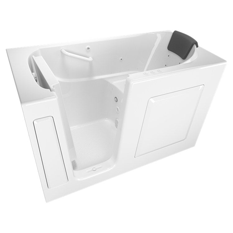 30W x 60L Gelcoat Walk-In Combination Bathtub with Left Hand Drain - 3060 Series | ADA Compliant Soaking Tub for Elderly & Accessible Bathing