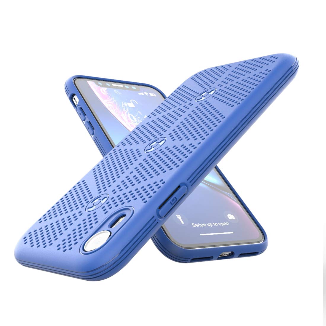 iPhone XR Cooling Phone Case - Heat Dissipation & Breathable TPU Protective Cover for iPhone XR 6.1 Inch (2018) | Blue | Perfect for Gaming, Outdoor Activities & Hot Weather Use
