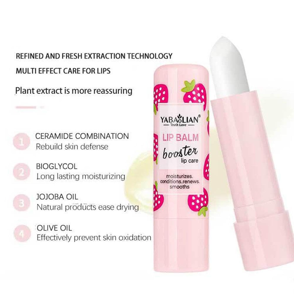 Organic Fruit Lip Balm Set - Long Lasting Moisturizing & Nourishing Lip Care for Dry, Chapped Lips - Natural Flavored Lip Balm for Women & Men - Perfect for Daily Hydration, Winter Protection & On-the-Go Use