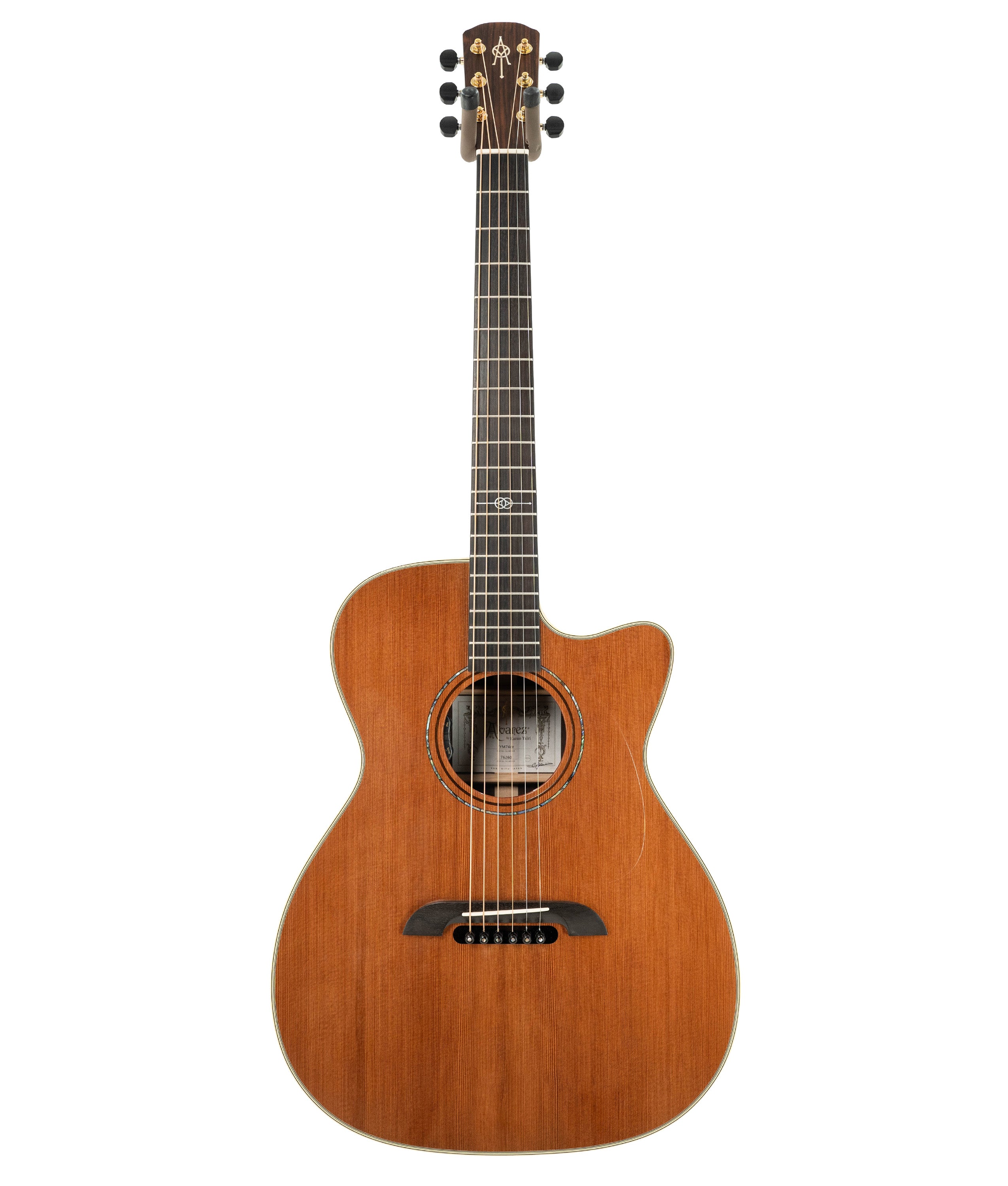 Alvarez Yairi Masterworks FYM74CE Folk/OM Acoustic Electric Guitar - Premium Handcrafted Solid Wood Guitar with Cutaway & Electronics for Performances, Recording & Stage Use