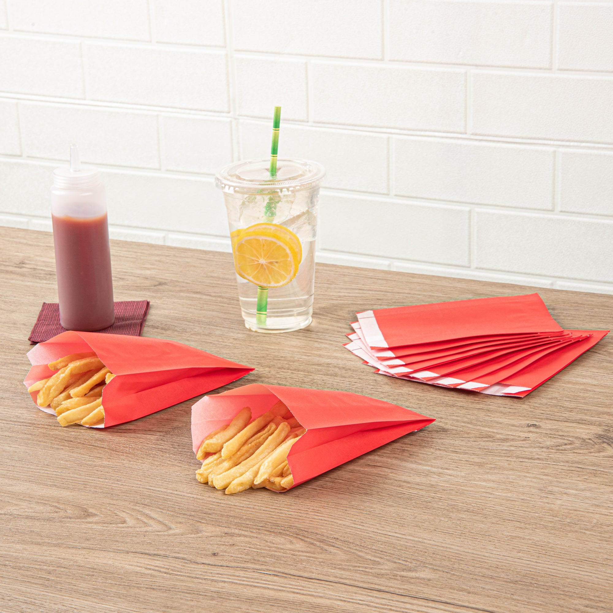 Red French Fry & Snack Bags 4.25
