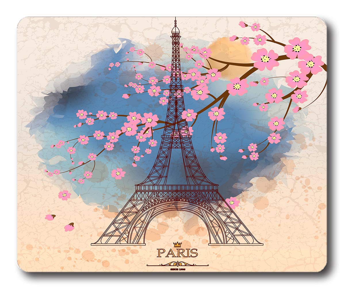 Eiffel Tower Mouse Pad - Non-Slip Rubber Gaming Mouse Mat with Paris Design for Office & Home Computer Use