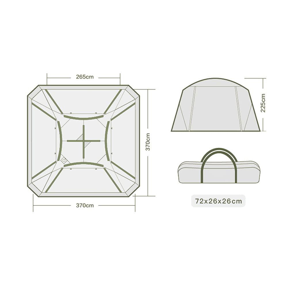 Instant Pop-Up Tent for 5-8 People, Lightweight Double Door Family Dome Camping Tent with Carry Bag – Perfect for Outdoor Family Camping, Hiking & Backpacking Adventures