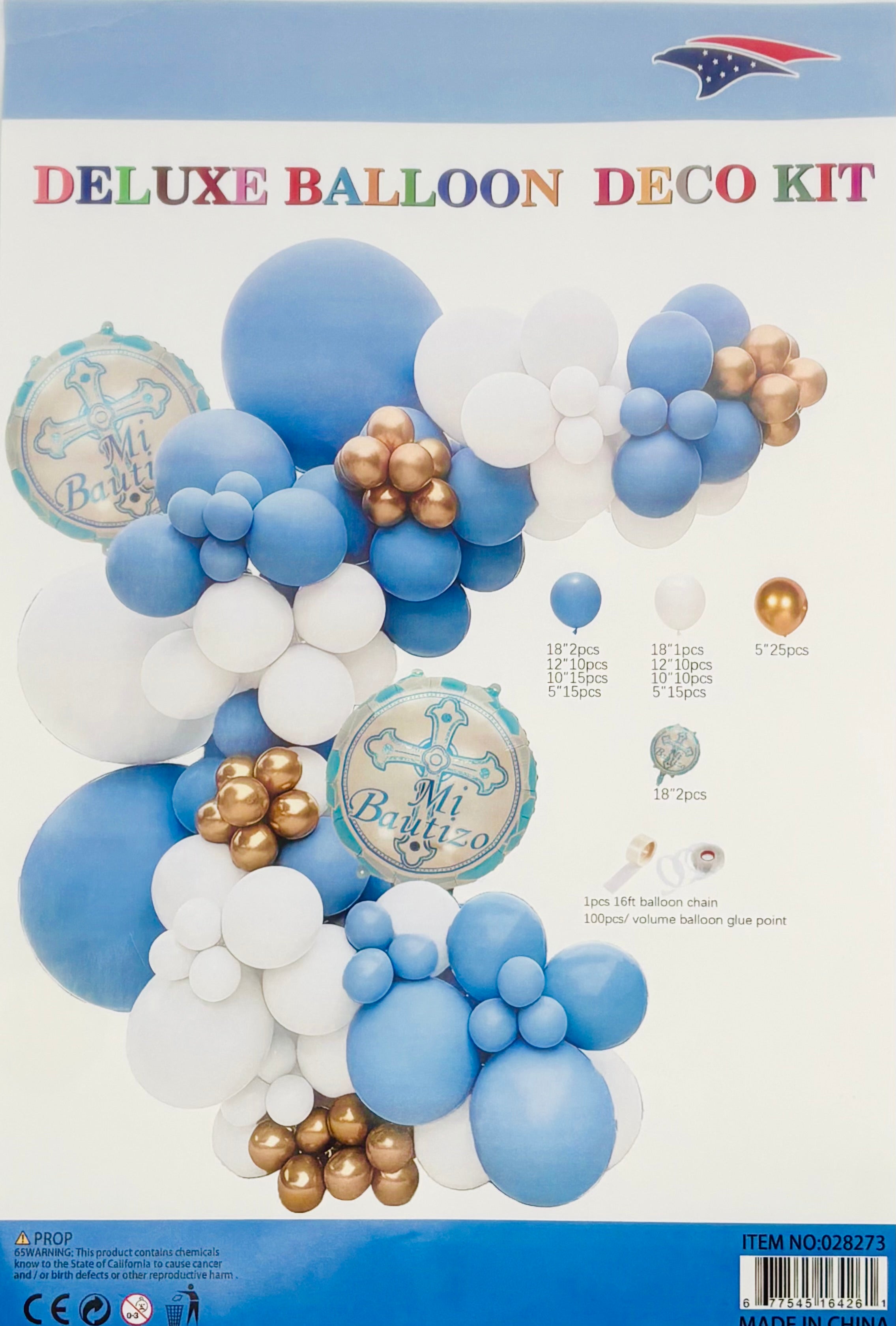 Blue Balloon Garland for Baby Baptism - 1 Count | Perfect for Baptism Decorations, Baby Showers & Party Backdrops