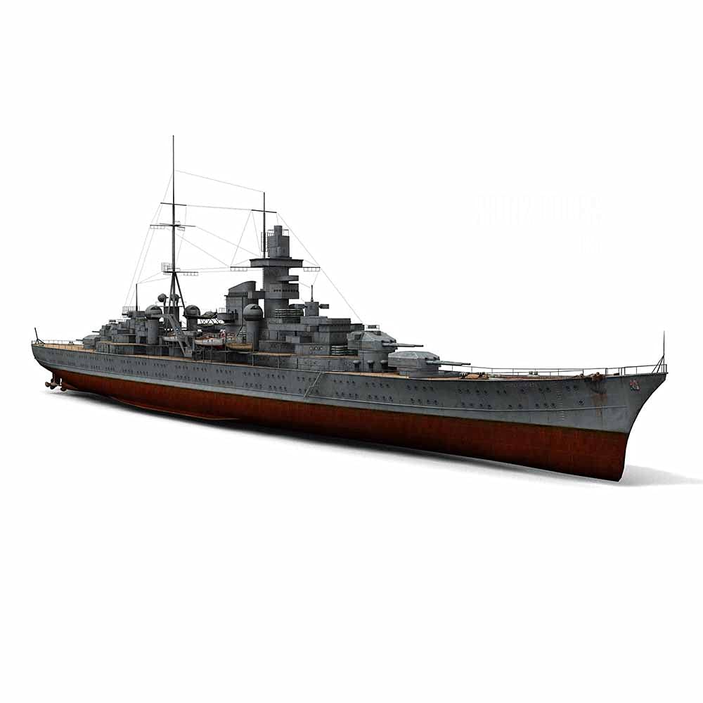 1/350 German Prinz Eugen Cruiser Model Kit - Warship Building for Collectors