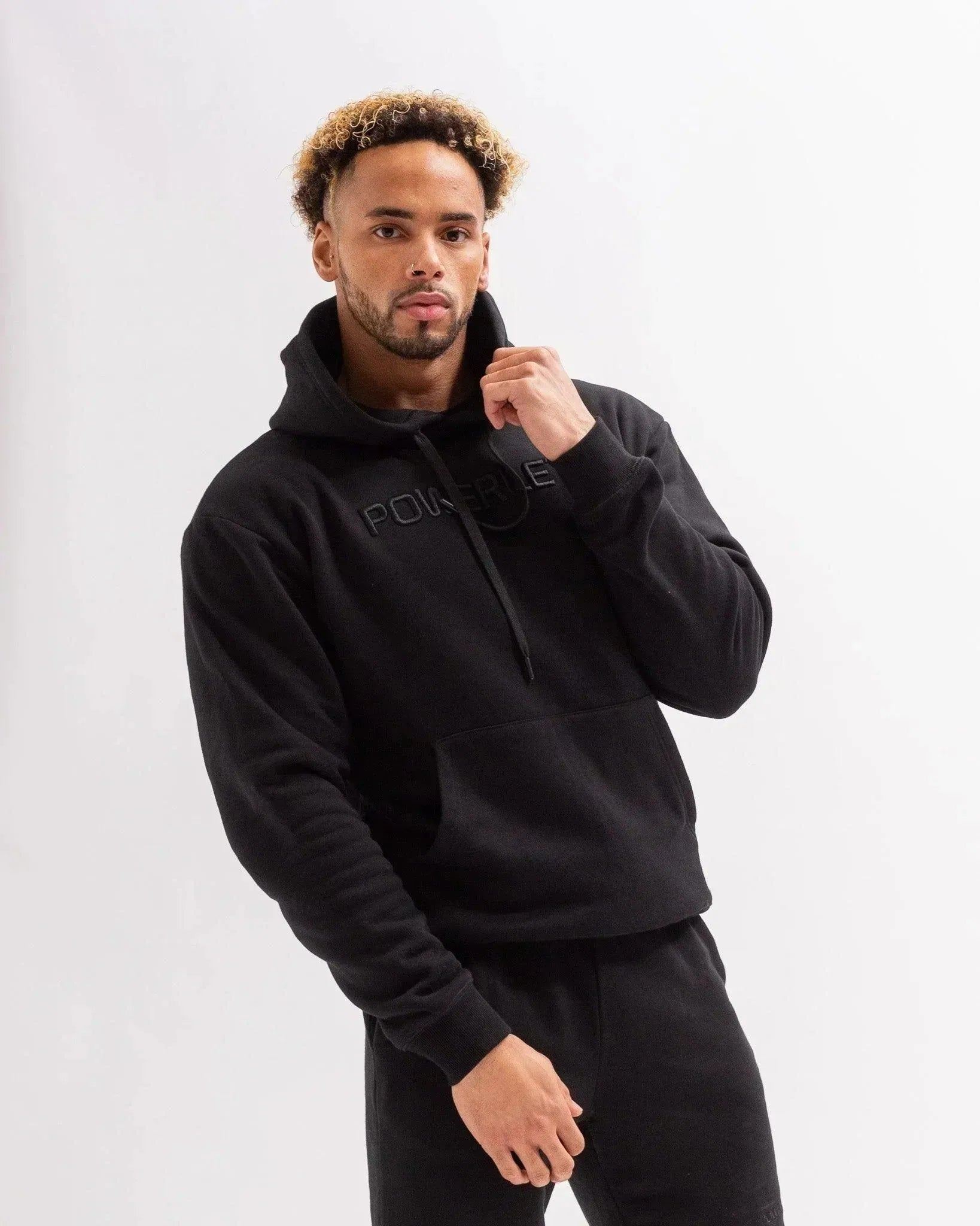 Powerlete Evolve Men's Hoodie - Black | Comfortable & Stylish Pullover for Workouts, Running & Casual Wear