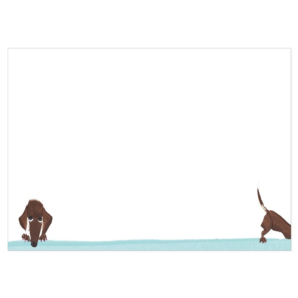 Caspari Doggy Paddle Blank Note Cards with Envelopes - Set of 20 Blank Correspondence Cards for Pet Lovers, Thank You Notes, Invitations & Greeting Cards - Perfect for Dog Birthday Parties, Pet Adoption Announcements & Special Occasions