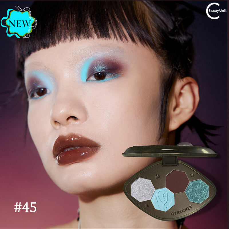 Girlcult Cyber Chaizi Series Quad Eyeshadow Palette - Vegan & Cruelty-Free Makeup for Bold Eye Looks - Perfect for Party, Date Night, and Festival Makeup