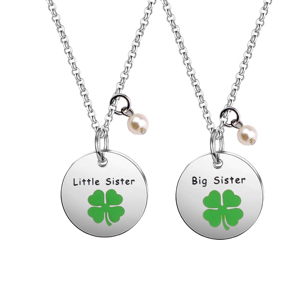Celtic Four Leaf Clover Necklace Set - Big Middle Little Sister Jewelry Gift for Birthday, Anniversary & St. Patrick's Day | Lucky Charm for Family Bonding & Special Occasions