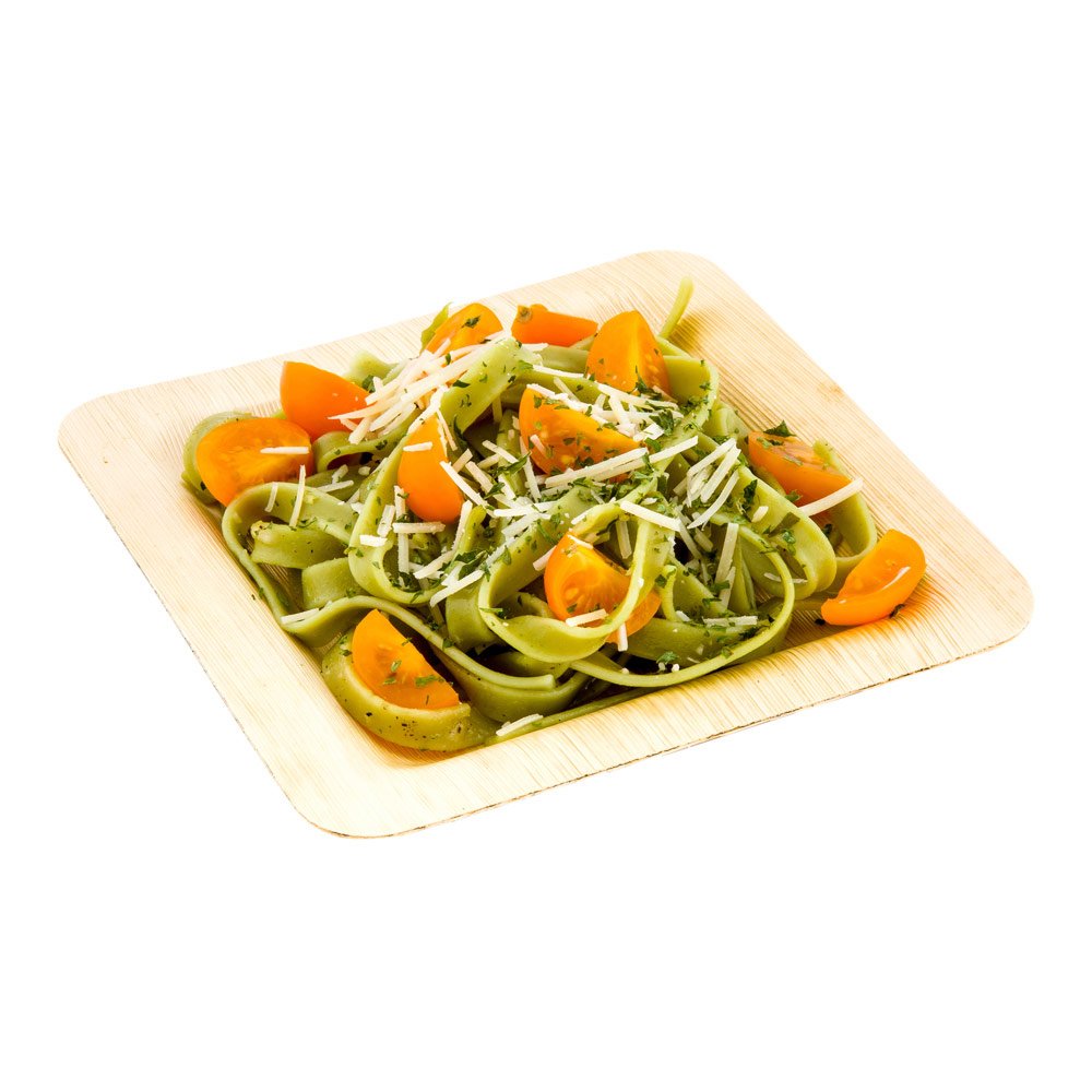 Premium 6-Inch Square Bamboo Leaf Plates - Eco-Friendly Disposable Palm Plates for Restaurants, Catering & Events (100 Count) - Perfect for Tasting, Desserts, Appetizers & Sustainable Dining