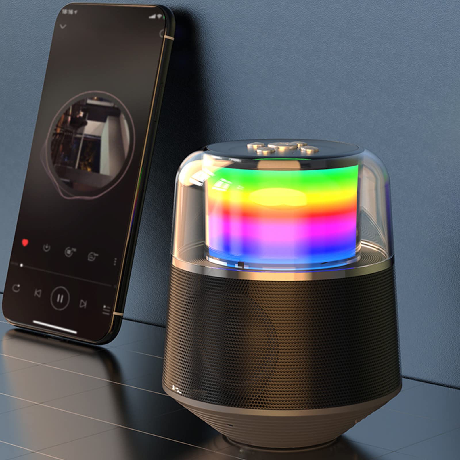Multifunctional LED Bluetooth Speaker with Subwoofer - High Volume Portable Speaker, Stereo Sound, RGB Night Light, 32GB Storage - Perfect for Parties, Outdoor Camping, and Home Decor