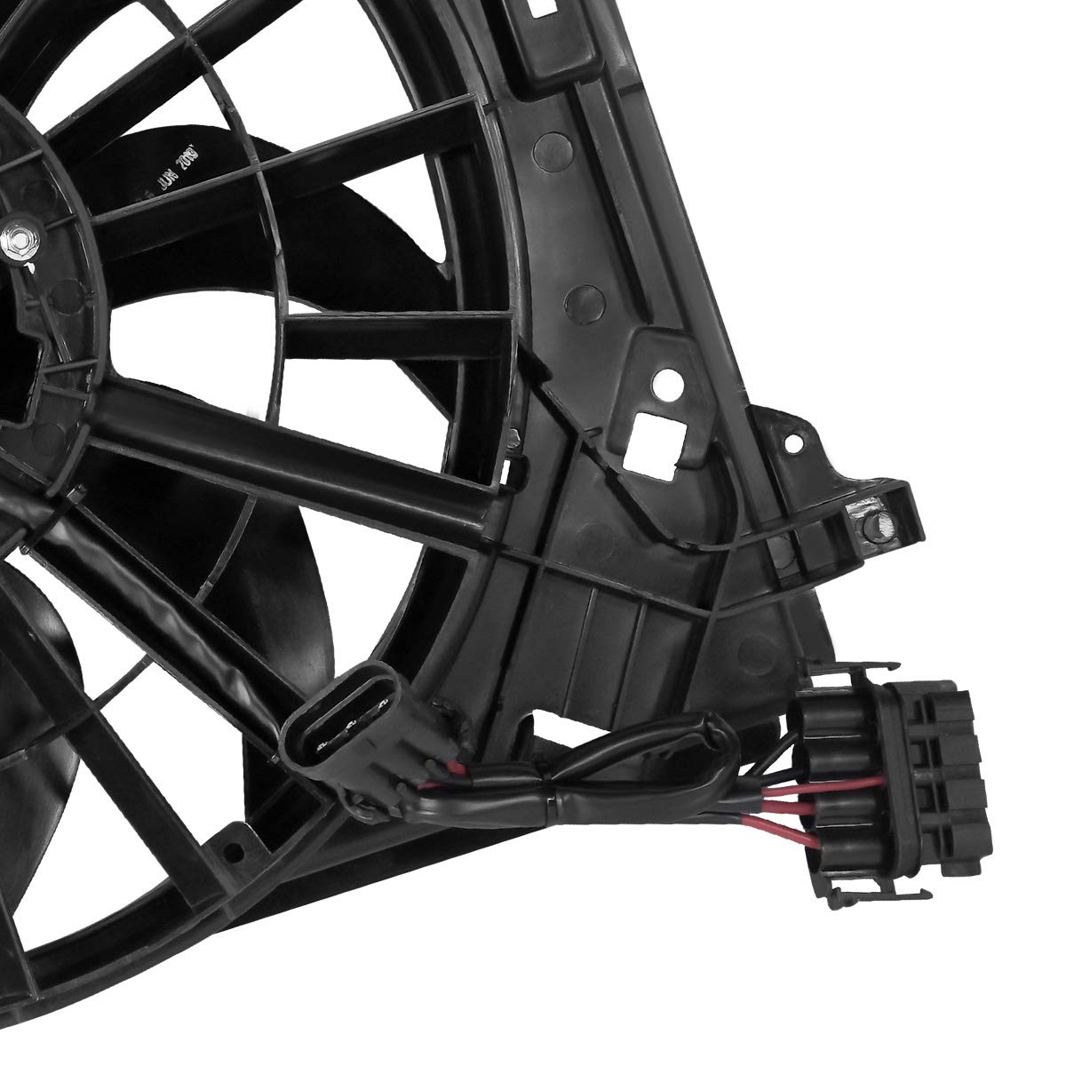 Auto Dynasty GM3115202 OE Style Radiator Cooling Fan Shroud Assembly for 2005-2013 Chevy Corvette 4.6L V8 - Direct Replacement & Performance Upgrade - Perfect for Engine Cooling System Maintenance & Summer Driving