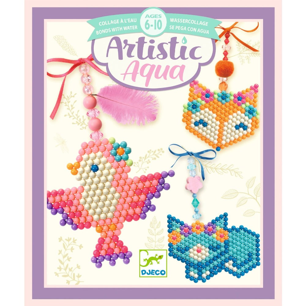 DJECO Artistic Aqua Country Charm Beads - DIY Craft Kit for Kids - Perfect for Jewelry Making, Arts & Crafts Projects, and Creative Play
