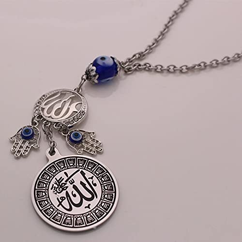 Beautiful Ayatul Kursi Allah Car Pendant - Islamic Muslim Hanging Ornament for Rear View Mirror, Multi-Color - Perfect Spiritual Protection for Daily Commute & Road Trips