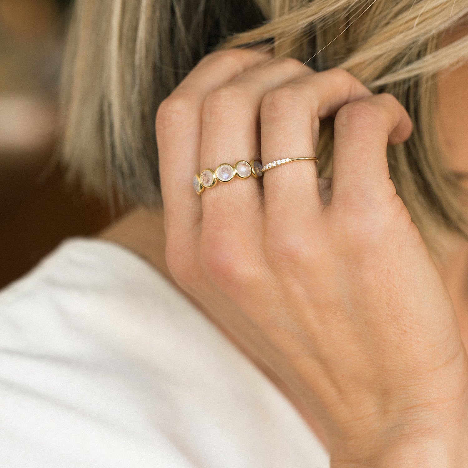 Era Ring Gold - 14K Solid Gold Minimalist Ring for Women, Dainty Stackable Band, Perfect for Everyday Wear, Gift for Her, Anniversary, Wedding, Valentine's Day