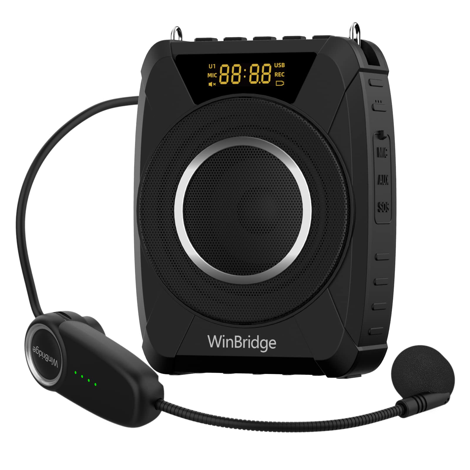 20W Wireless Bluetooth Voice Amplifier with Microphone - Portable Waterproof Speaker System for Teachers, Public Speaking, Classroom & Outdoor Use - Personal Headset & Rechargeable Loudspeaker M801 - Perfect for Lectures, Presentations, Training & Events