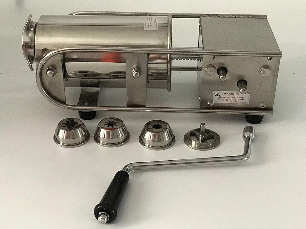 Stainless Steel 2L Manual Horizontal Churros Maker Machine - Perfect for Home Kitchens, Street Food Vendors, and Party Snack Preparation