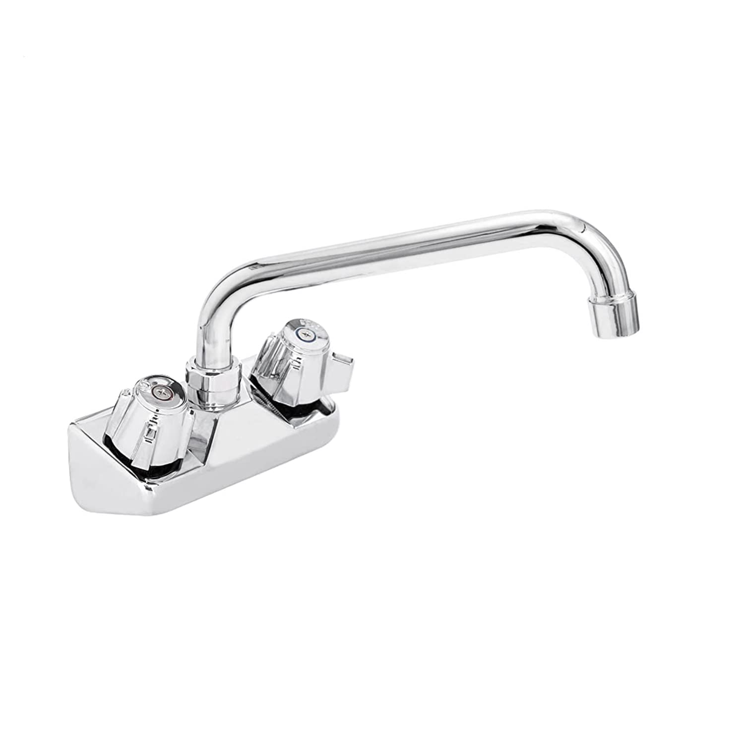 AmGood Wall Mount Kitchen Sink Faucet - 10 Inch Swivel Spout with 4 Inch Centerset, NSF Certified for Commercial & Home Use - Perfect for Utility Sinks, Laundry Rooms, and Restaurant Kitchens