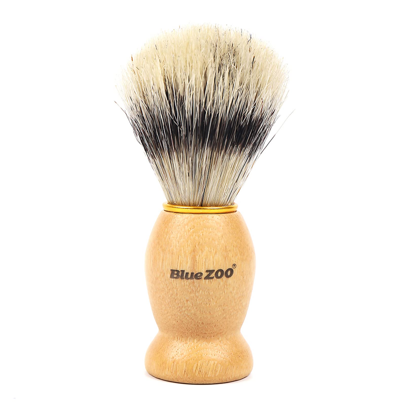 Premium Wooden Handle Shaving Brush for Men - Wet Shave & Beard Grooming Tool with Soft Bristles, Facial Cleansing Brush - Compact & Travel-Friendly for Home, Gym, and Business Trips