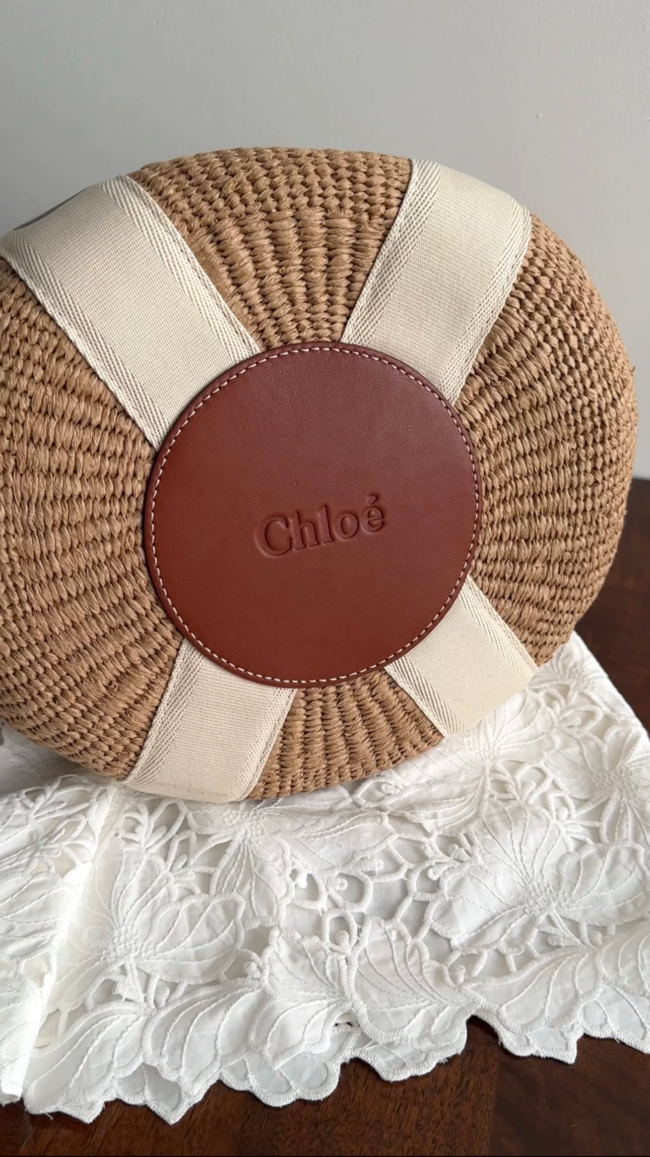 Chloe x Mifuko Edition Large Woody Basket Tote Bag - Handmade Woven Straw Beach Bag for Women, Perfect for Summer Vacations, Picnics, and Shopping