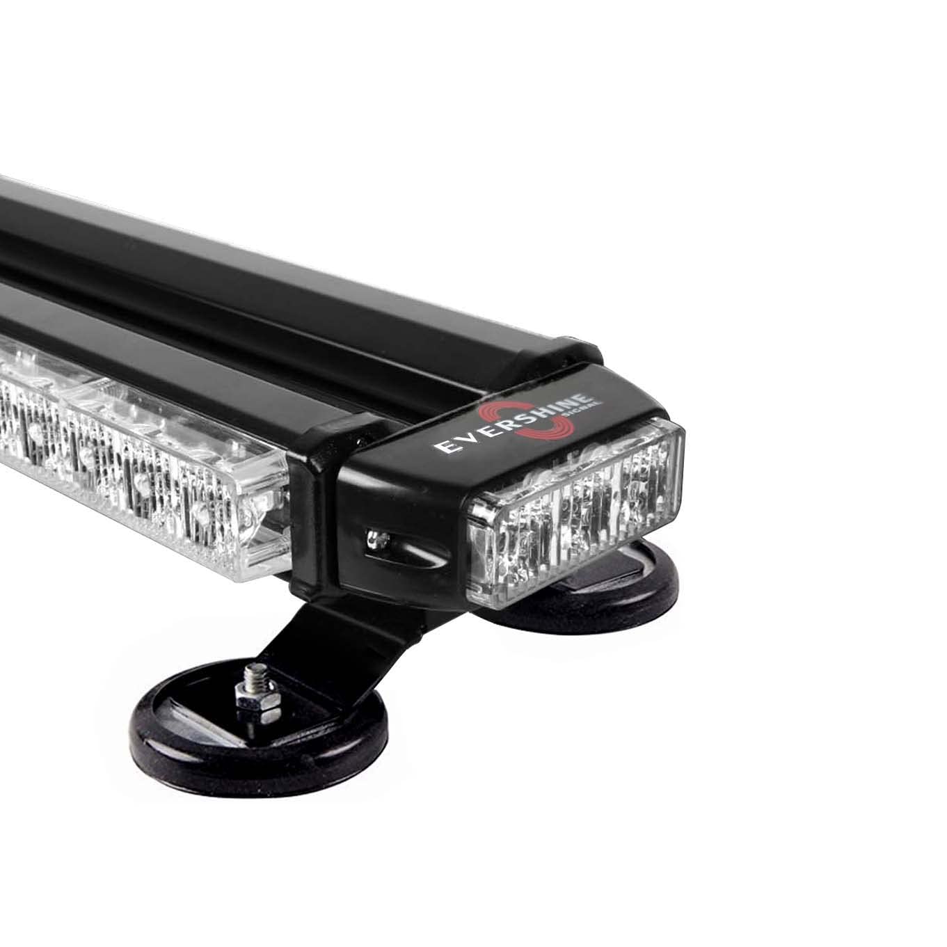 38.2 Inch 78 LED Strobe Light Bar with Magnet & Cigarette Plug - Amber/White Safety Lights for Car, Truck Roof - Waterproof Emergency Warning Lights for Roadside, Construction, Off-Road Vehicles