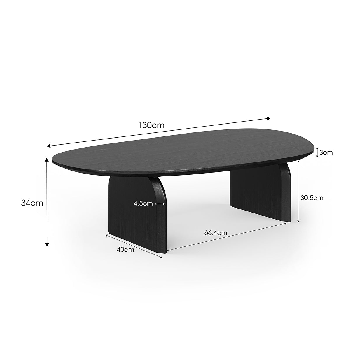 Stylish Oval Oak Coffee Table - Solid Wood Modern Living Room Furniture for Home Decor & Relaxation