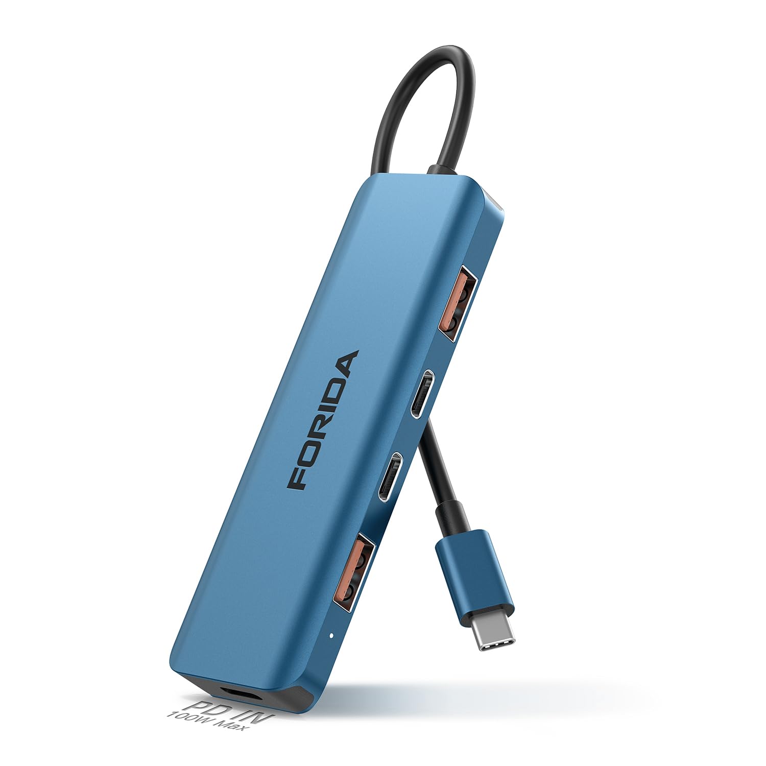 10Gbps USB C Hub with 100W PD Charging - 2 USB C 3.2 Gen 2 & 2 USB A 3.2 Gen 2 Ports - Compatible with MacBook, Surface, XPS, Samsung, Dell - Perfect for Work, Travel & Home Office (Blue)