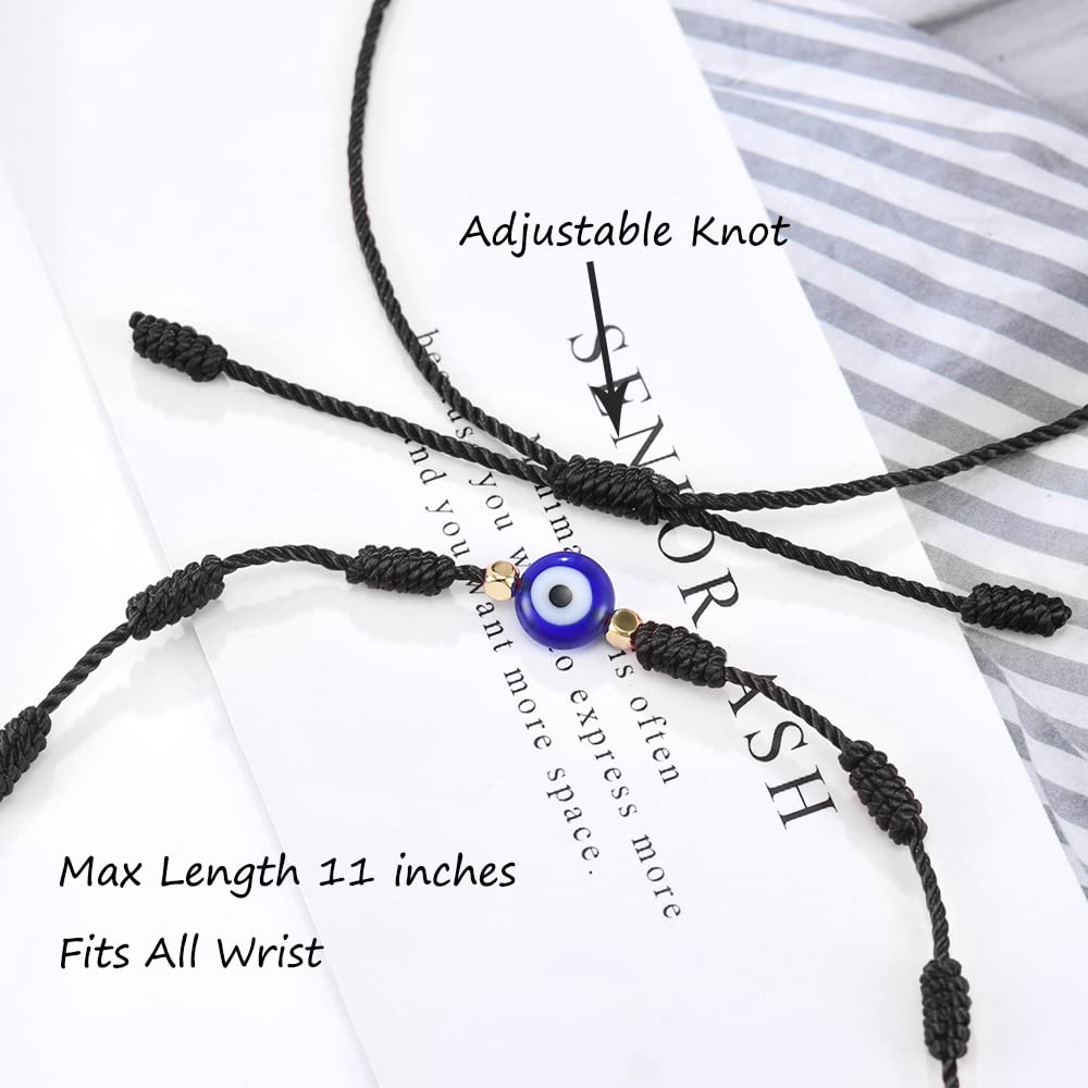 Evil Eye Protection Bracelet - Adjustable 7 Knot Lucky Red String Amulet for Women & Men | Tarsus Ver.3 | Spiritual Jewelry for Good Luck, Positive Energy & Warding Off Negativity | Perfect for Daily Wear, Gifts & Meditation