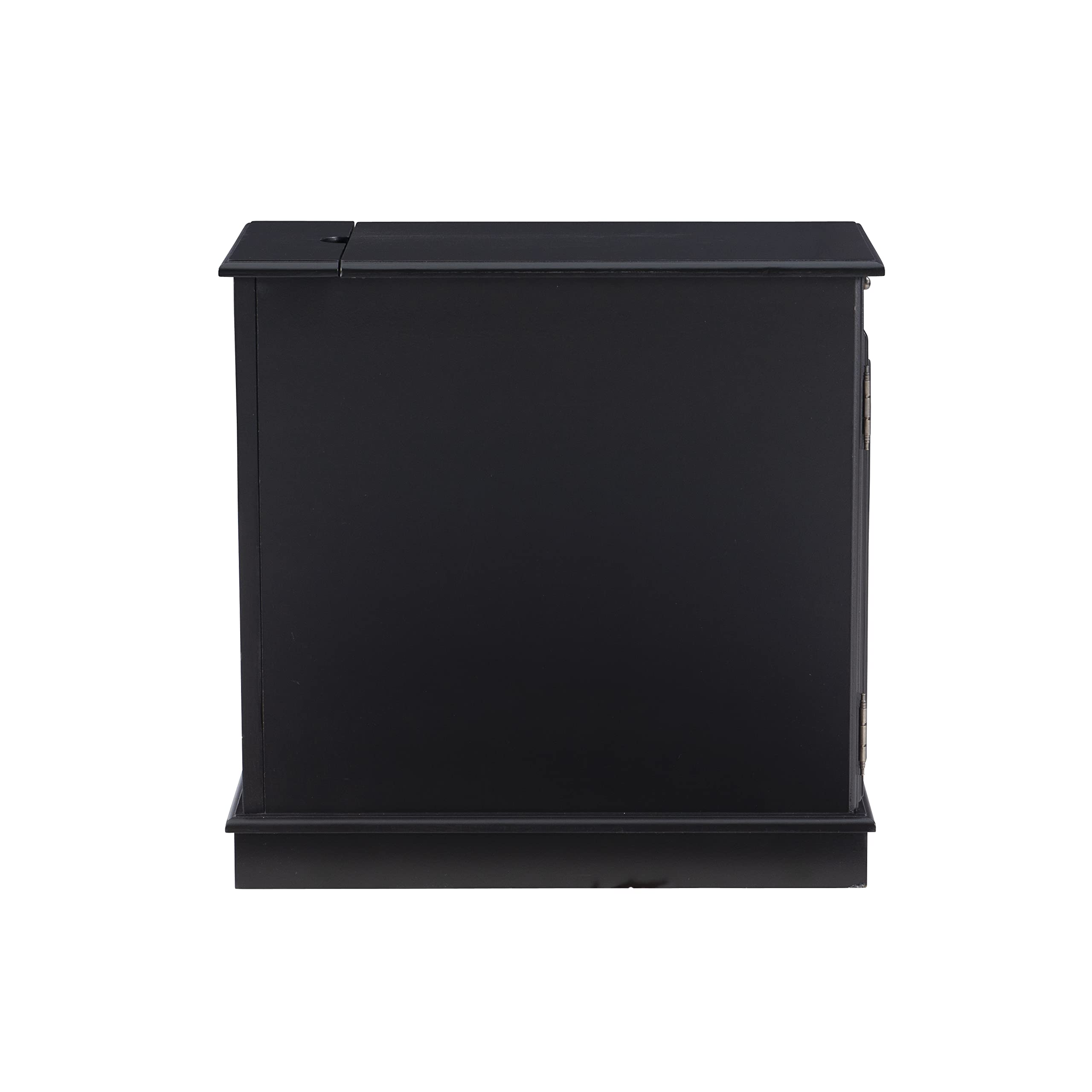 Powell Furniture Barron Small Black Accent Table - Modern Side Table for Living Room, Bedroom, or Office Decor