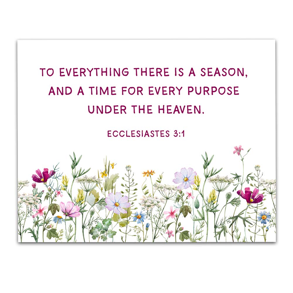 Bible Quote Wall Art - Inspirational Scripture Print for Office, Farmhouse & Living Room Decor - Motivational Christian Home Decor for Men, Bedroom & Workspace