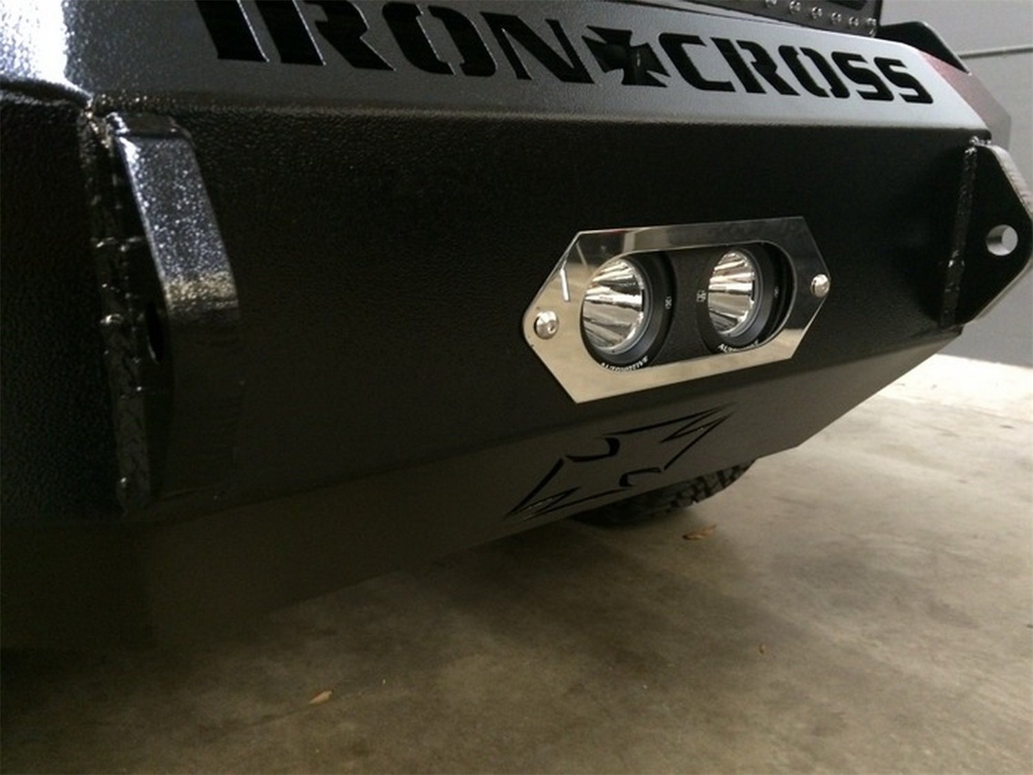 Iron Cross Automotive IC-CLROUND Center Light Bracket - Heavy Duty Universal Mounting Bracket for Off-Road LED Lights, Fog Lights & Accessories - Perfect for Trucks, Jeeps & 4x4 Vehicles
