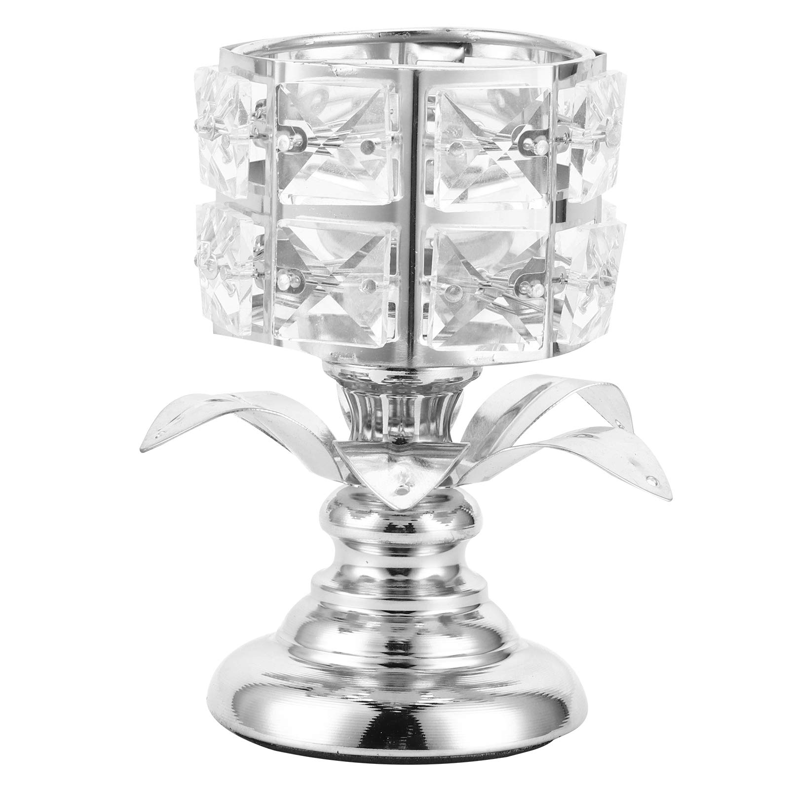 Vintage Iron Crystal Candle Holder - Electroplated Surface, Handcrafted Welding for Classic & Modern Home Decor - Perfect for Wedding Centerpieces, Dining Table Decor, and Romantic Ambiance Lighting