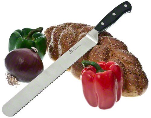 Update International KGE-06 10-Inch Forged Bread Knife - Professional Stainless Steel Serrated Blade for Slicing Bread, Cakes & Pastries - Perfect for Bakeries, Restaurants & Home Kitchens